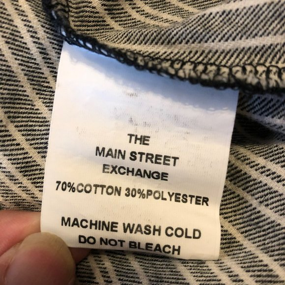 The Main Street Exchange Sz XXL Maxi Skirt Grey Pinstripe Comfort Waist Pockets - Picture 4 of 8